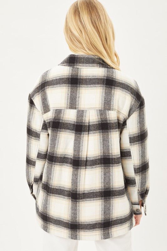 Plaid Jacket with Sherpa Lining
