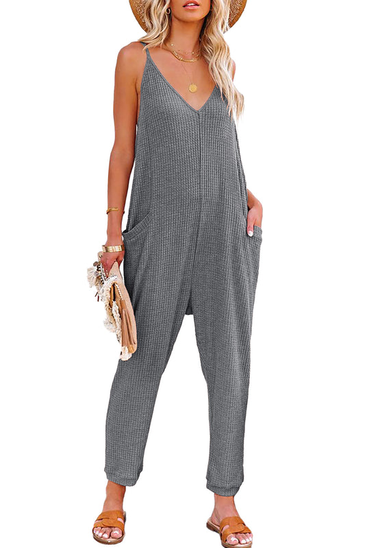 Textured Pocketed Jumpsuit