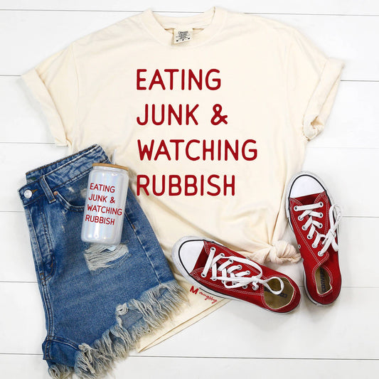 Eating Junk and Watching Rubbish Graphic Shirt, Chistmas Tee