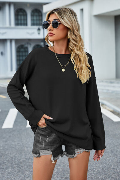 Casual Dropped Shoulder Sweater